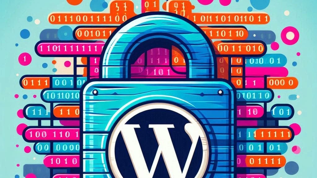 a padlock with the wordpress logo
