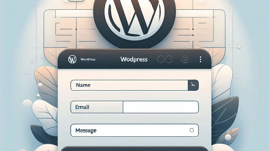 Showing a wordpress logo with form fields